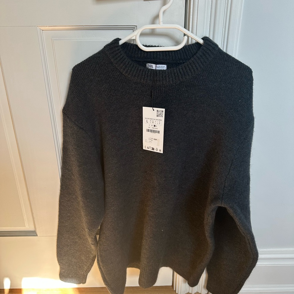 ZARA Dark Gray Knit Sweater